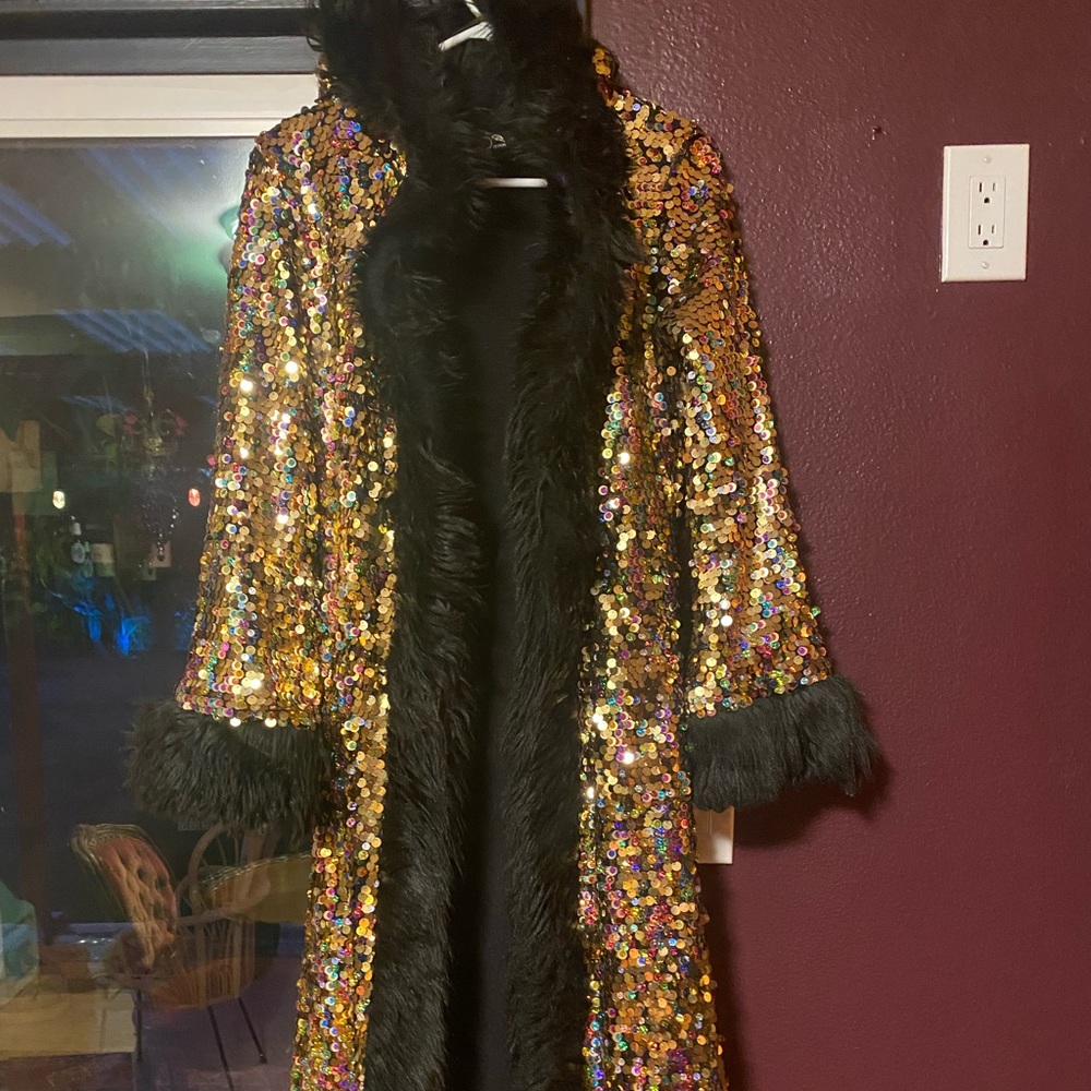 Burning Man Full length Sparkle Coat